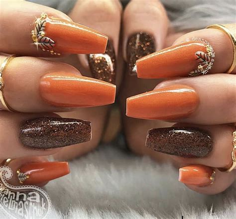 fall acrylic nails ideas|cute easy fall nail designs.